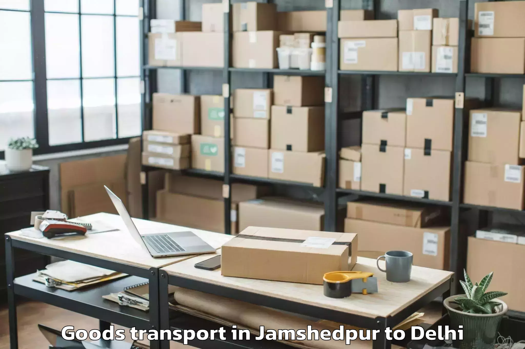 Book Your Jamshedpur to Mgf Metropolitan Mall Delhi Goods Transport Today